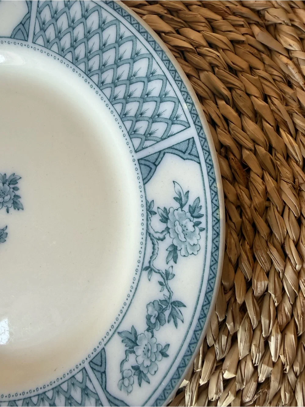 Johnson Bros “The Exeter” Decorative Blue and White Wall Plate - Classic Design